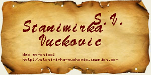 Stanimirka Vučković vizit kartica
